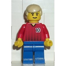 soc067 Soccer Player Red-Blue Team with shirt 10 20